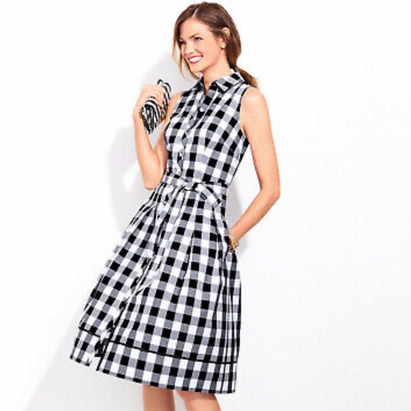 Talbots Dresses & Skirts - NWT Talbots x Oprah Magazine Black & White Sleeveless Button Tie Front Sundress